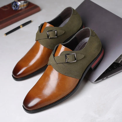 Malvren | Men’s Dual-Tone Suede & Vegan Leather Loafers