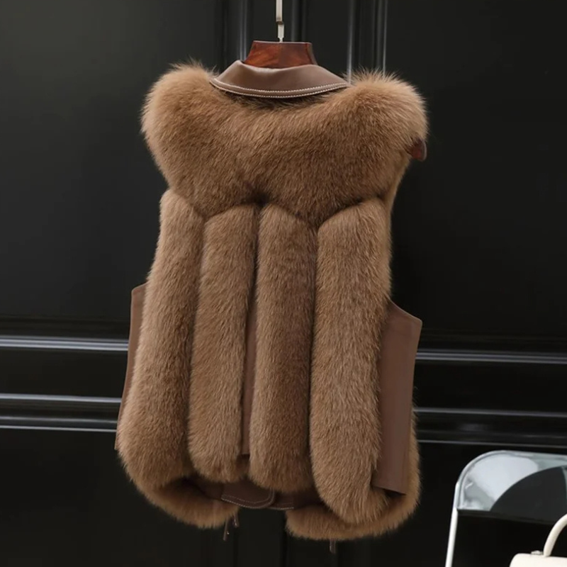 Celvra | Women’s Luxurious Faux Fur Vest