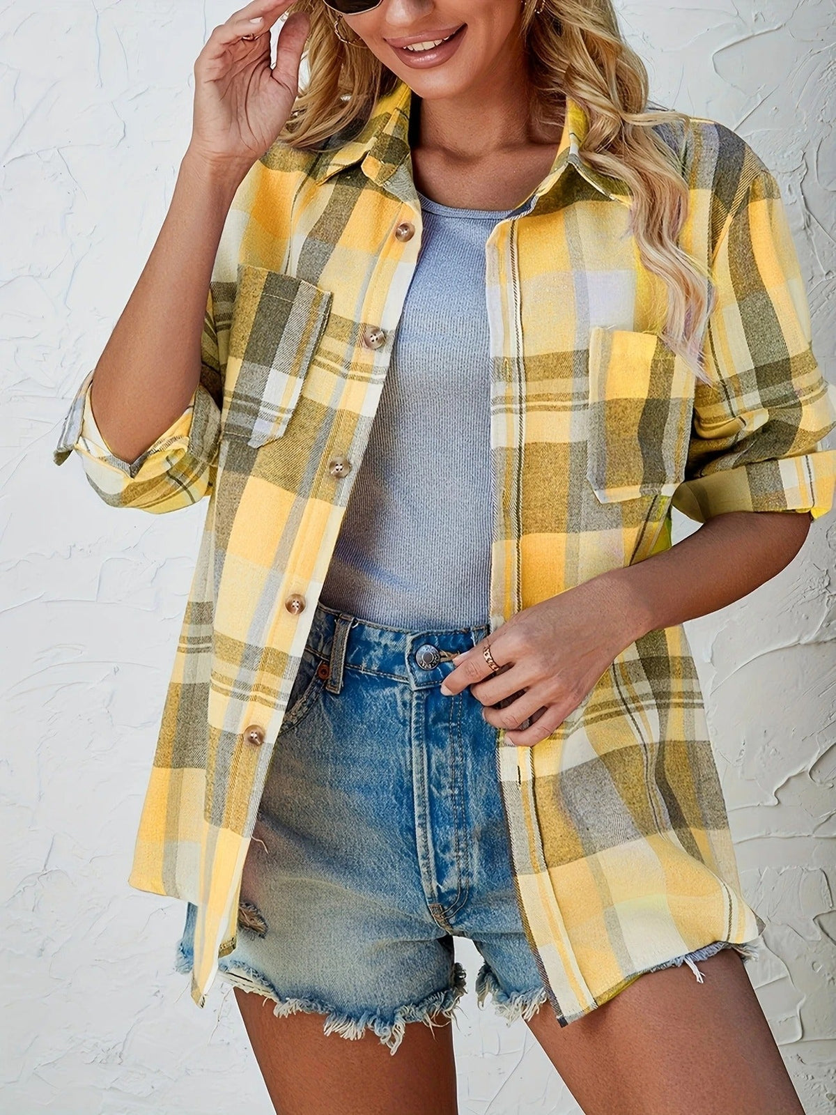Daphne | Women’s Soft Plaid Layering Shirt