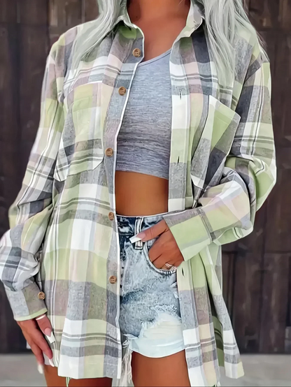 Daphne | Women’s Soft Plaid Layering Shirt