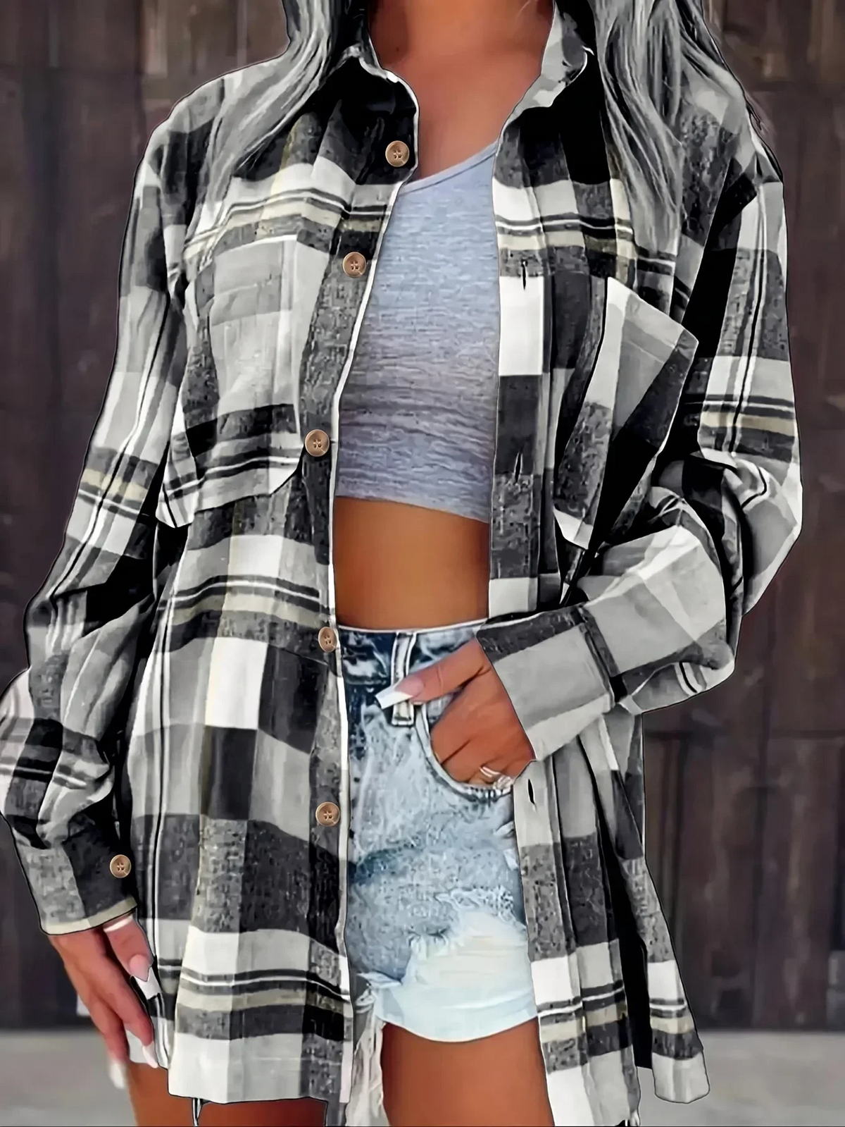 Daphne | Women’s Soft Plaid Layering Shirt