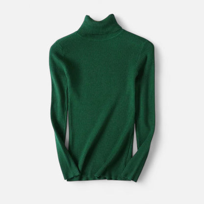 Jovetta | Women’s Ribbed Fold-Over Turtleneck Sweater