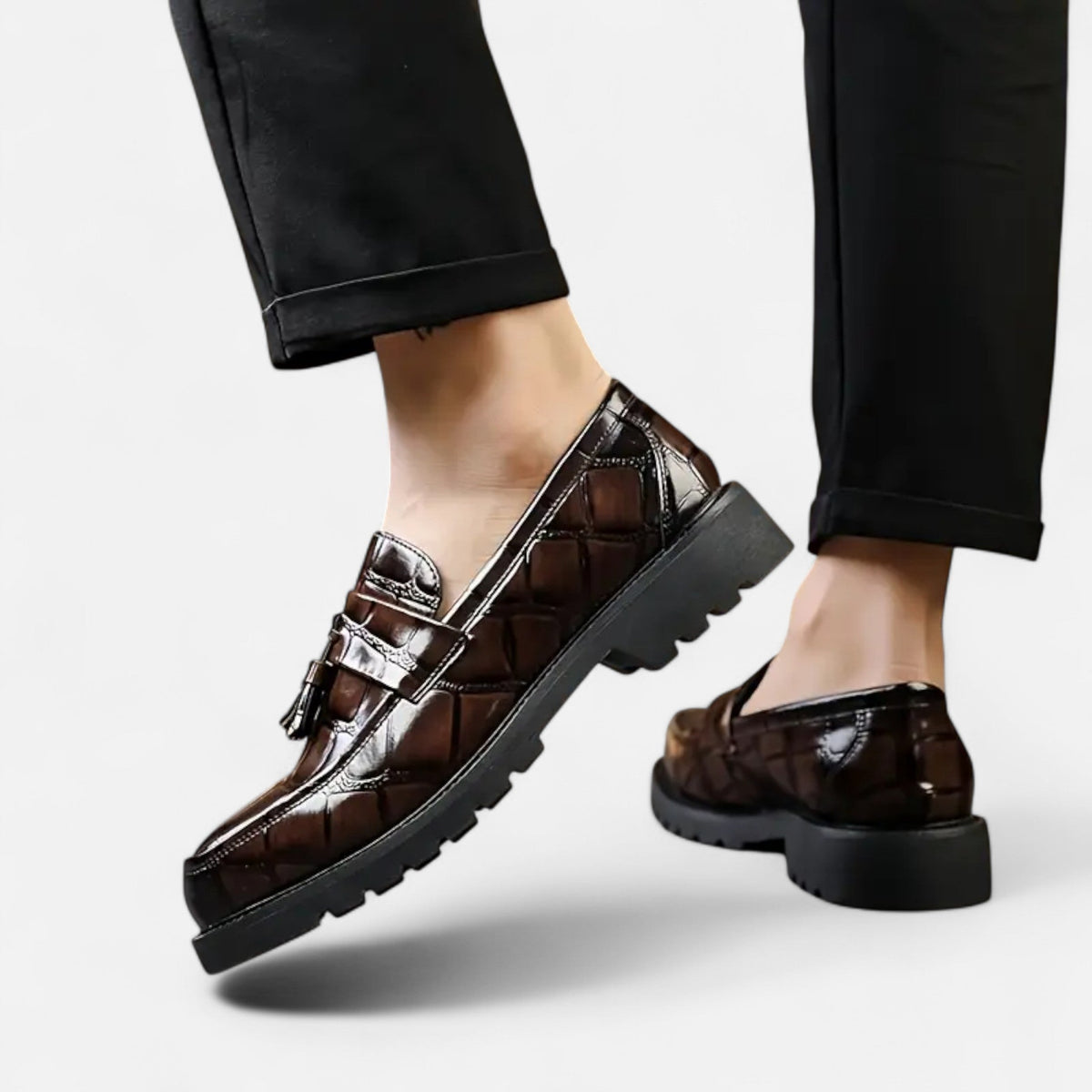 Javrin | Men’s Vintage-Fringe Loafers