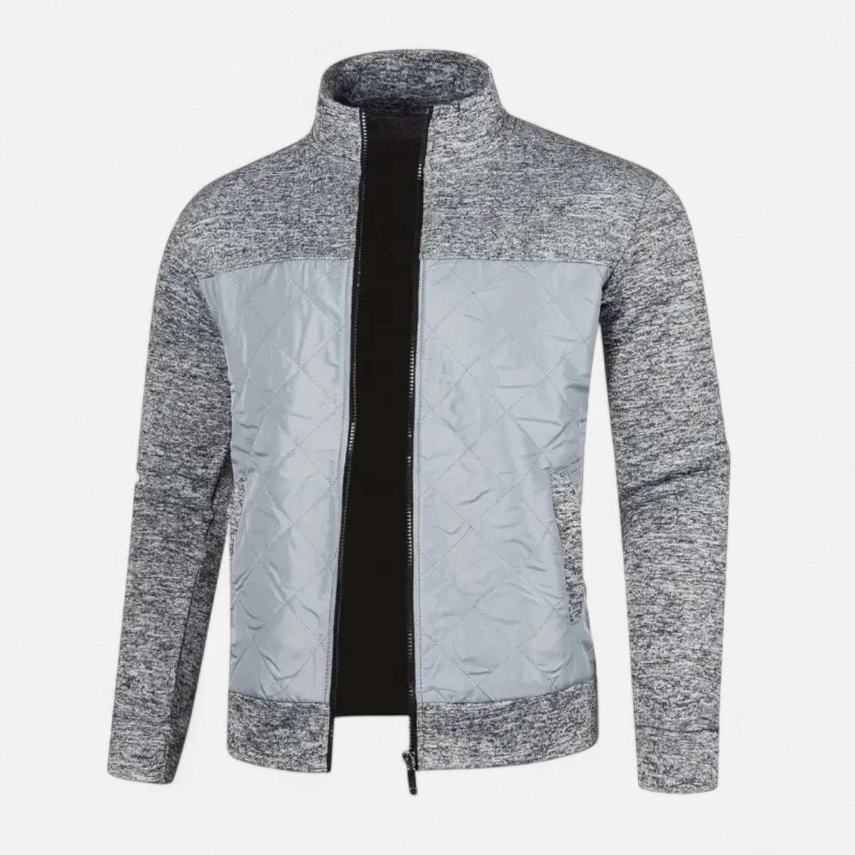 Riverton | Men’s Zip Jacket – Refined Knit Autumn Elegance