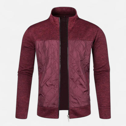 Riverton | Men’s Zip Jacket – Refined Knit Autumn Elegance
