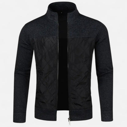 Riverton | Men’s Zip Jacket – Refined Knit Autumn Elegance