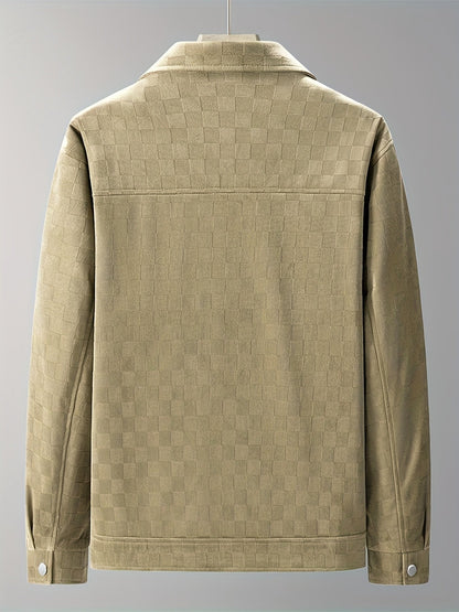 Cairne | Men’s Velour Suede Checkerboard Jacket