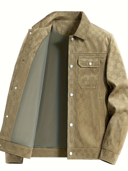 Cairne | Men’s Velour Suede Checkerboard Jacket