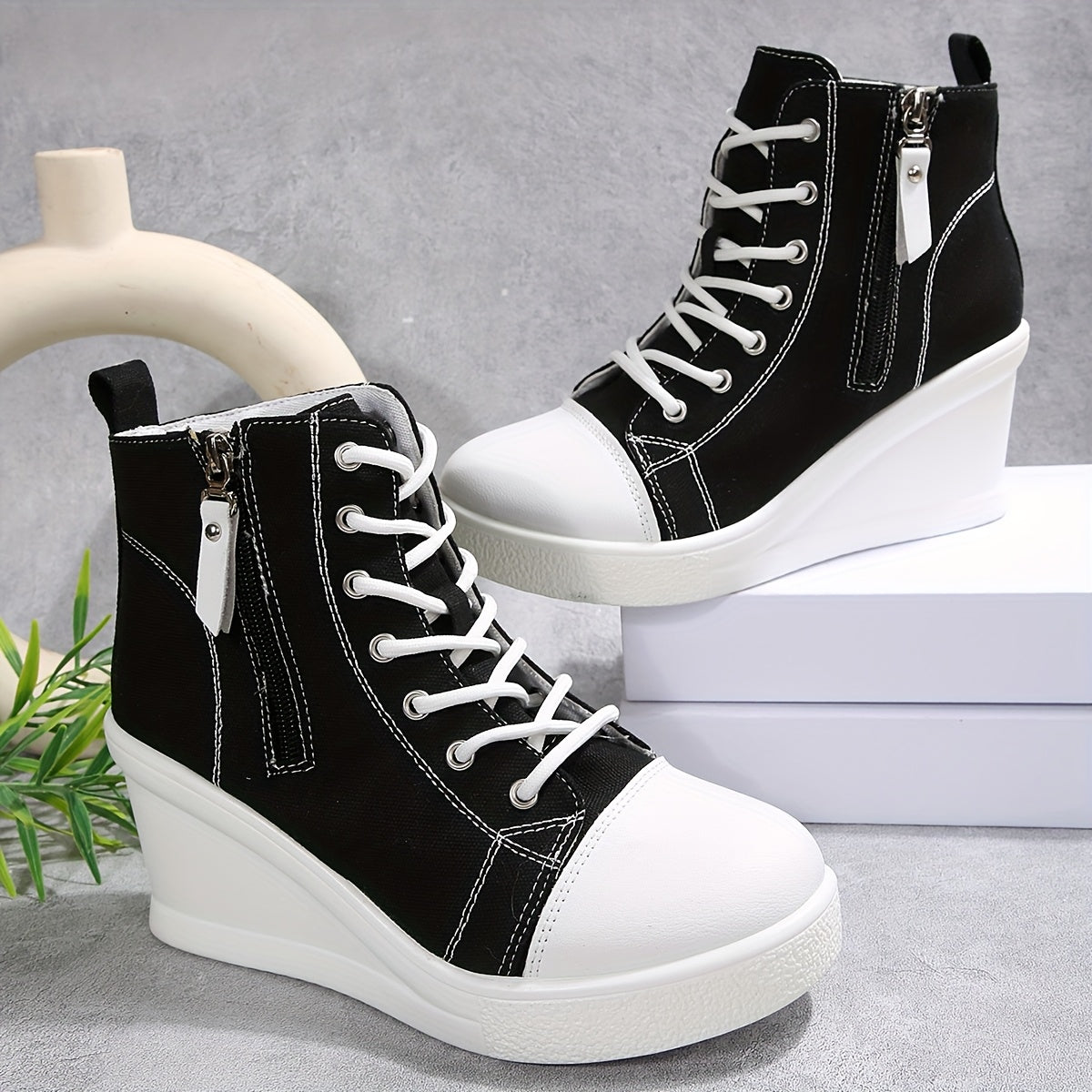Prysa | Women’s Canvas Wedge Sneakers