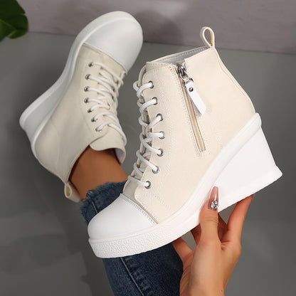 Prysa | Women’s Canvas Wedge Sneakers